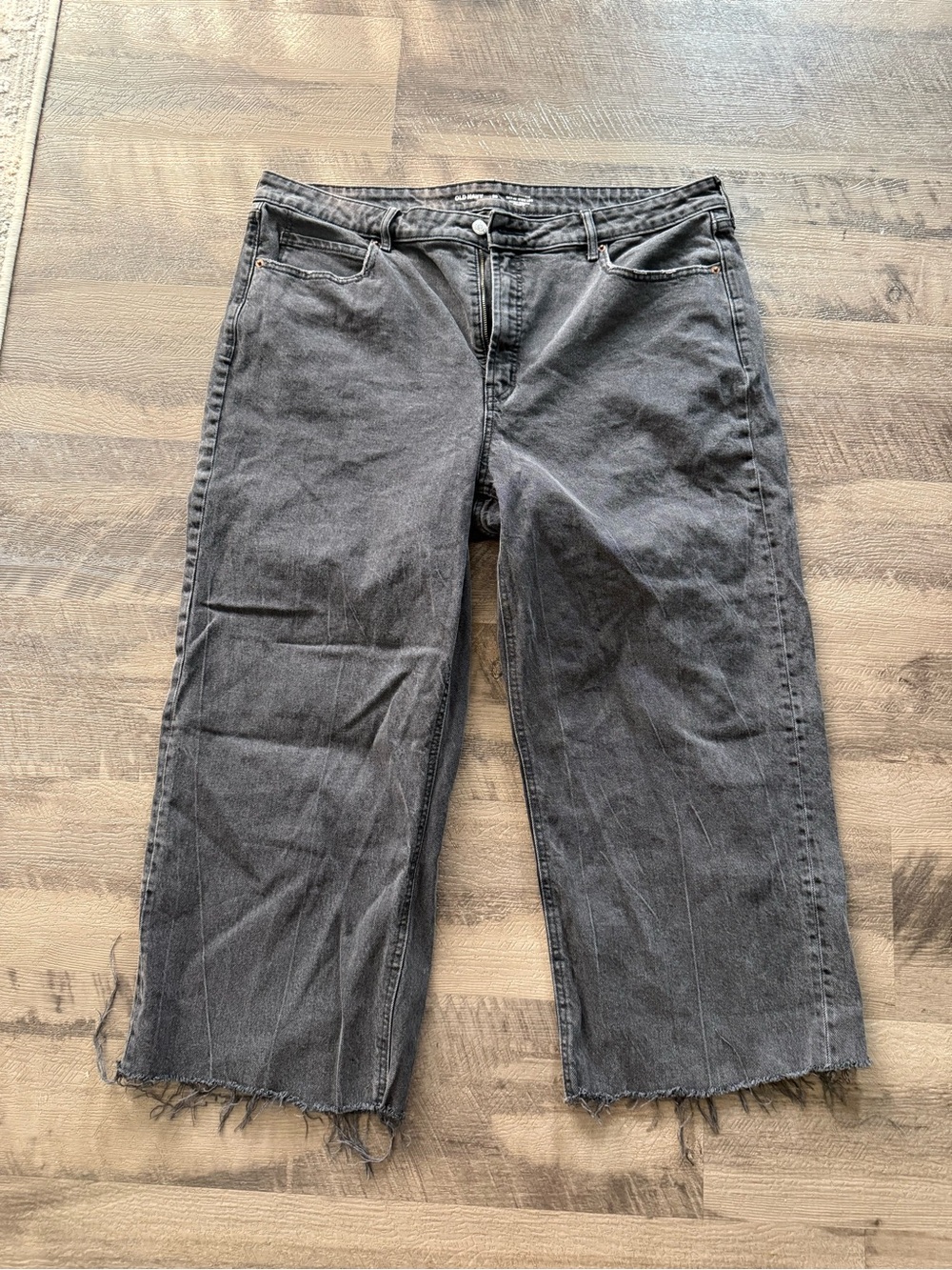 Old Navy Black/Gray Wide Leg Jeans